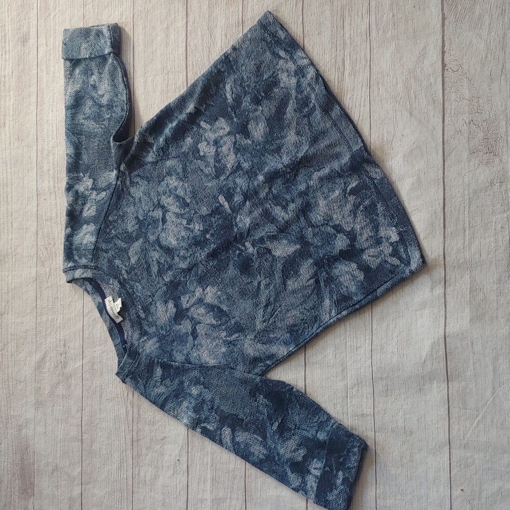 COLDWATER GREEK CASUAL WATERCOLOR‎ FLORAL TOP